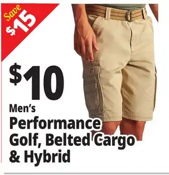 Ocean State Job Lot Men's Performance Golf, Belted Cargo & Hybrid offer