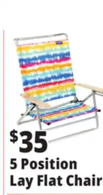 Ocean State Job Lot 5 Position Lay Flat Chair offer