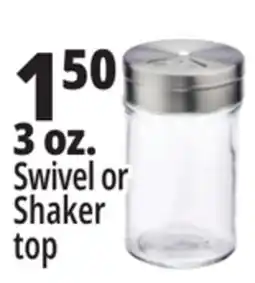 Ocean State Job Lot Spice Jar Glass 3oz with Swivel Top Shaker Lid offer