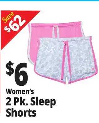 Ocean State Job Lot Women's 2 Pk. Sleep Shorts offer