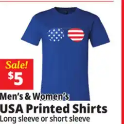 Ocean State Job Lot Men's & Women's USA Printed Shirts offer