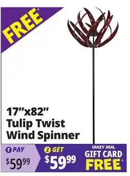 Ocean State Job Lot 17x82 Tulip Twist Wind Spinner offer
