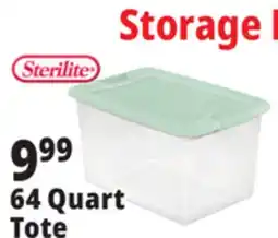 Ocean State Job Lot Sterilite Storage 64 Quart Tote offer