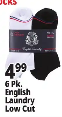 Ocean State Job Lot 6 Pk. English Laundry Low Cut Men's Casual Socks offer
