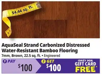 Ocean State Job Lot AquaSeal Strand Carbonized Distressed Water-Resistant Bamboo Flooring offer
