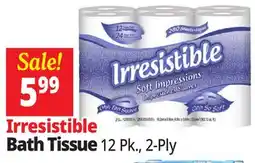 Ocean State Job Lot Irresistible Soft Impressions Bath Tissue 12 Count offer