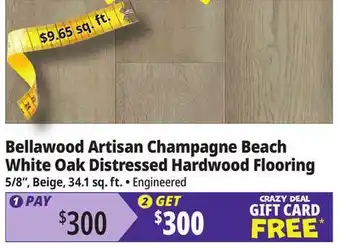 Ocean State Job Lot Bellawood Artisan Champagne Beach White Oak Distressed Hardwood Flooring offer