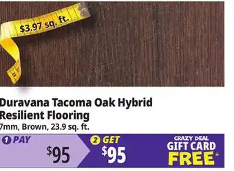 Ocean State Job Lot Duravana Tacoma Oak Hybrid Resilient Flooring offer