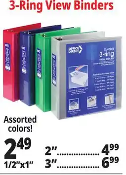 Ocean State Job Lot OFFICE DIRECT 3-Ring View Binders offer
