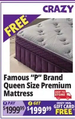 Ocean State Job Lot Famous Maker Ultra-Premium 15.5 Mattress Queen (Floor Model) offer