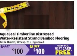 Ocean State Job Lot Timberline Distressed Water-Resistant Strand Bamboo Flooring offer