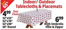 Ocean State Job Lot Indoor/ Outdoor Tablecloths & Placemats offer