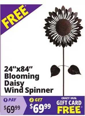 Ocean State Job Lot 24x84 Blooming Daisy Wind Spinner offer
