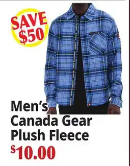 Ocean State Job Lot Men's Canada Gear Plush Fleece offer