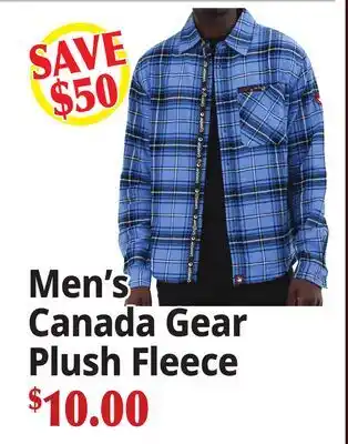 Ocean State Job Lot Men's Canada Gear Plush Fleece offer