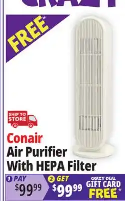 Ocean State Job Lot Conair Air Purifier With HEPA Filter offer