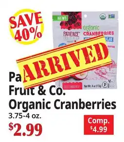 Ocean State Job Lot Patience Fruit & Co. Organic Cranberries offer