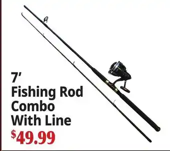 Ocean State Job Lot 7' Fishing Rod Combo With Line offer