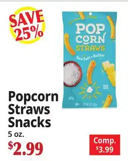 Ocean State Job Lot Popcorn Straws Snacks offer