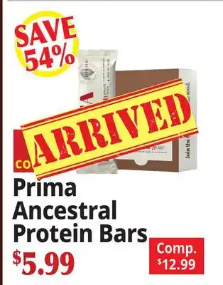 Ocean State Job Lot Prima Ancestral Protein Bars offer
