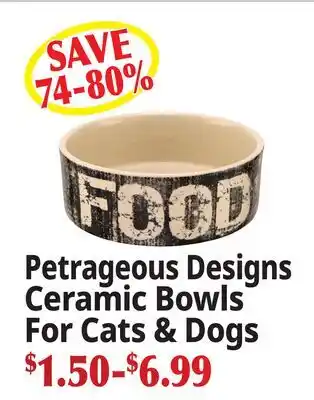 Ocean State Job Lot Petrageous Designs Ceramic Bowls For Cats & Dogs offer