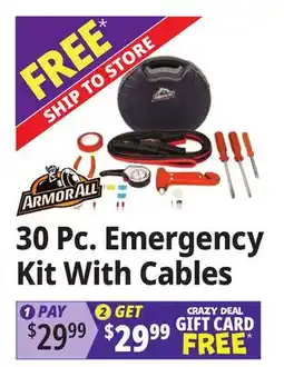 Ocean State Job Lot 30 Pc. Emergency Kit With Cables offer