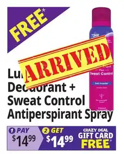 Ocean State Job Lot Lume Deodorant + Sweat Control Antiperspirant Spray offer