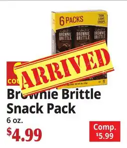 Ocean State Job Lot Brownie Brittle Snack Pack offer