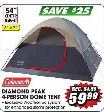 Big 5 Coleman Diamond Peak 4-person Dome Tent offer