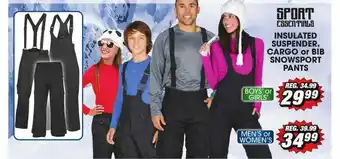 Big 5 Sport Insulated Suspender Cargo Or Bib Snowsport Pants offer