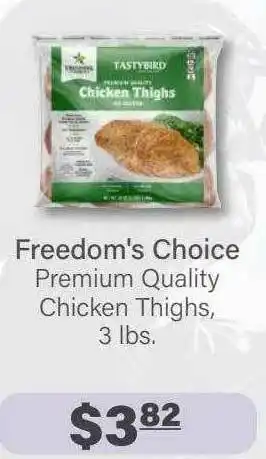 Commissary Freedoms Choice Chicken Thighs offer