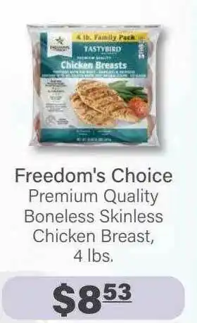 Commissary Freedoms Choice Boneless Skinless Chicken Breast offer