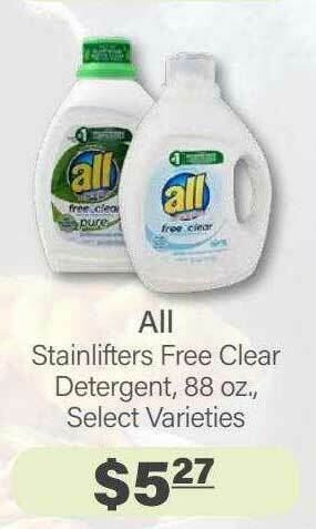 Commissary All Stainlifters Free Clear Detergent offer