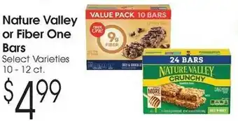 Family Fare Nature Valley or Fiber One Bars offer