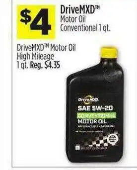 Dollar General Drivemxd Motor Oil Conventional Drivemxd Motor Oil High Mileage offer