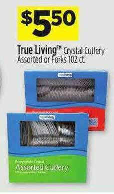 Dollar General True Living Crystal Cutlery Assorted Or Forks offer