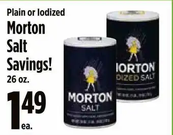 KTA Super Stores Plain Or Iodized Morton Salt Savins! offer