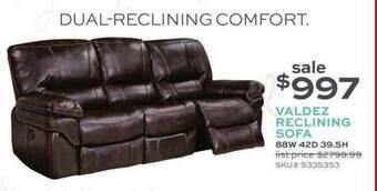Slumberland Furniture Valdez Reclining Sofa offer