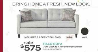Slumberland Furniture Palo Sofa offer