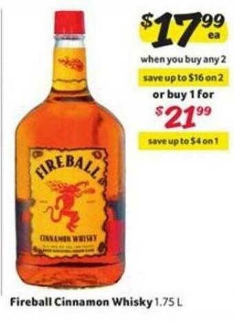 Winn Dixie Fireball Cinnamon Whisky offer