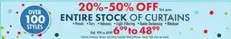 Boscov's ENTIRE STOCK OF CURTAINS offer