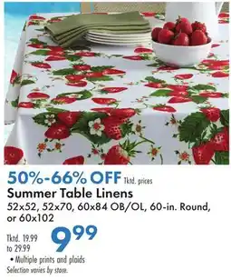 Boscov's Summer Table Linens offer