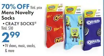 Boscov's Mens Novelty Socks offer