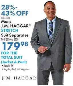 Boscov's Men's J.M. HAGGAR STRETCH Suit Separates offer