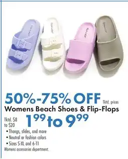 Boscov's Womens Beach Shoes & Flip-Flops offer