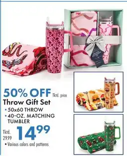Boscov's Throw Gift Set offer