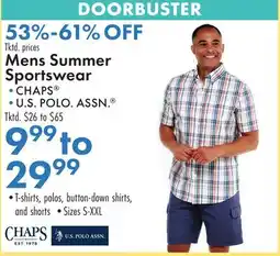 Boscov's Mens Summer Sportswear offer