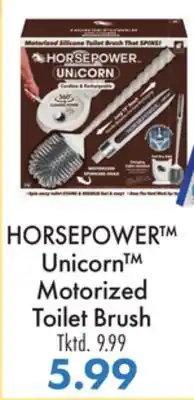 Boscov's HORSEPOWER Unicorn Motorized Toilet Brush offer