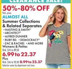 Boscov's Summer Collections & Related Separates offer