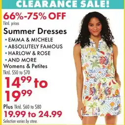 Boscov's Summer Dresses offer